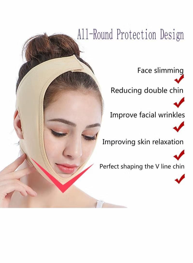 XiuWoo Facial slimming strap face lifting belt pain-free anti-wrinkle band double chin reducer bandage breathable ultra-thin soft remover V mask  - Image 3