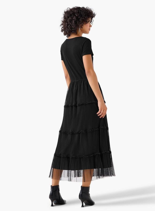 تواكستريمز فستان ميدي - مزين بكشكش - Image 3