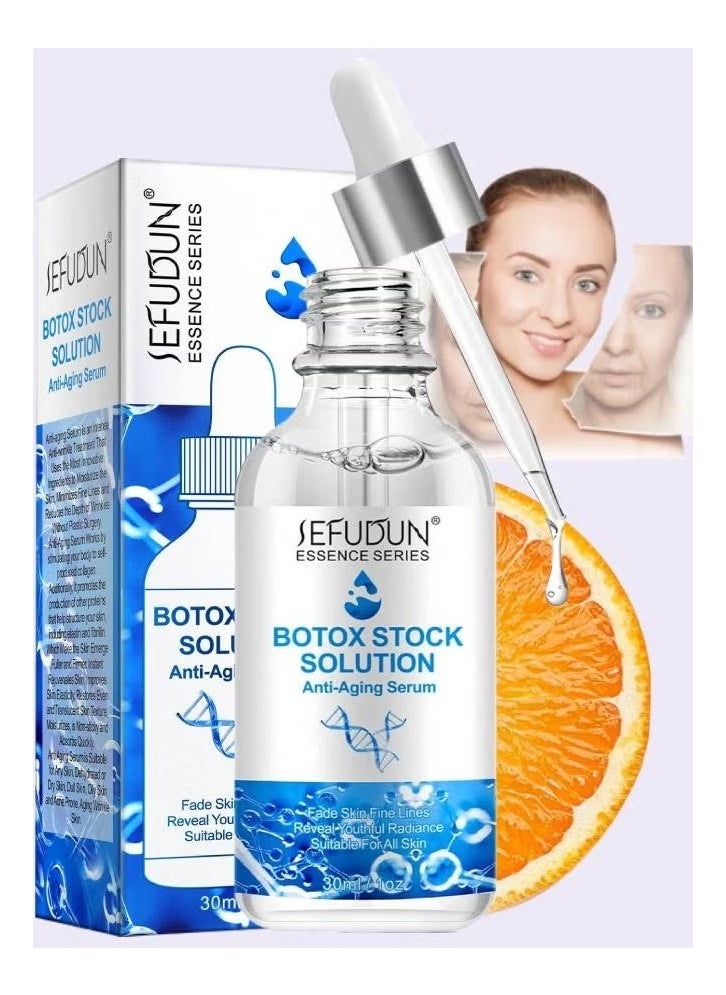 Sefudun - Botox Stock Solution Facial Serum 1 Fl Oz, Botox Stock Anti Aging Serum For Face, Instant Face Tightening Botox, Reduce Fine Lines, Wrinkles, Boost Skin Collagen, Hydrate & Plump Skin - Image 1
