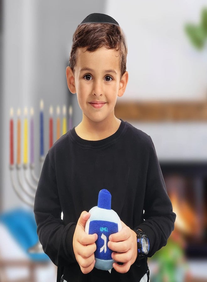 Rite Lite Plush Musical Dreidel - Squeeze to Play Hanukkah Melody! Hanukkah Gifts Toddler Kid Prizes, Jewish Holiday Part Favors Plush Soft & Squishy Toy for Endless Hours of Fun (Blue & White) - Image 2