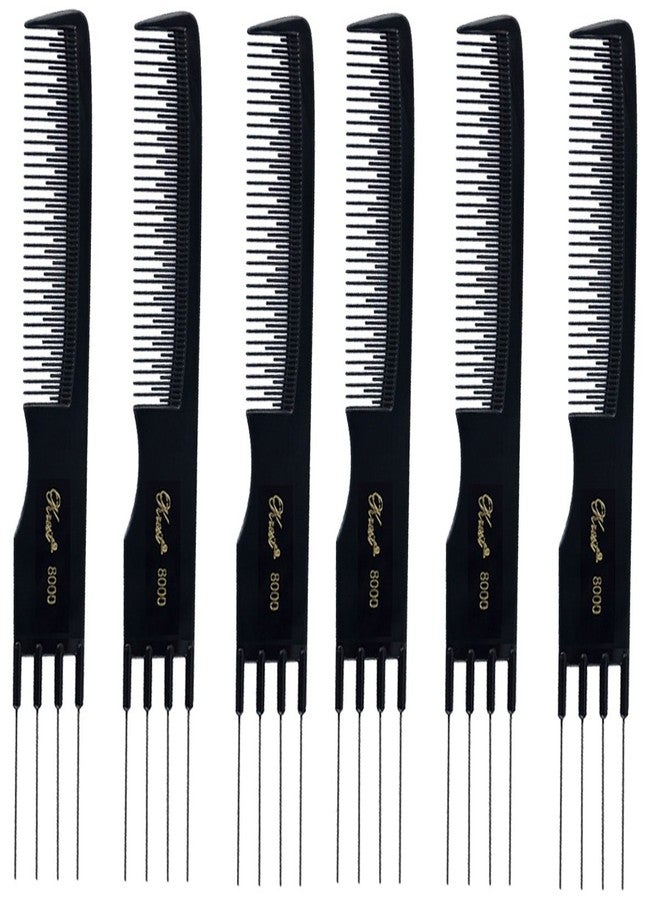 مشط رفع الشعر المعدني من كريست، رقم 8000 (عبوة من 6 قطع) 6 × SB-K8000-BLK
