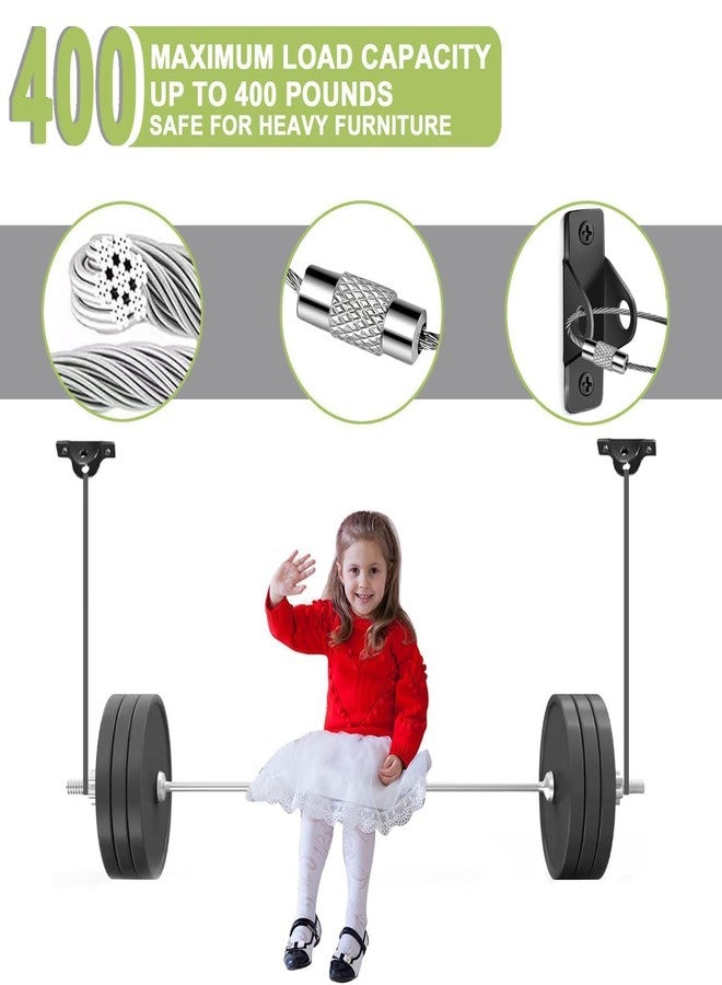 XIGSTA Furniture Straps D-Shape | Furniture Secure Straps for Dresser Cabinet Bookshelf | Anti-Tip Metal Baby Furniture Straps Protecting | Metal Furniture Straps, Anti Tip Furniture Locks, - Image 3