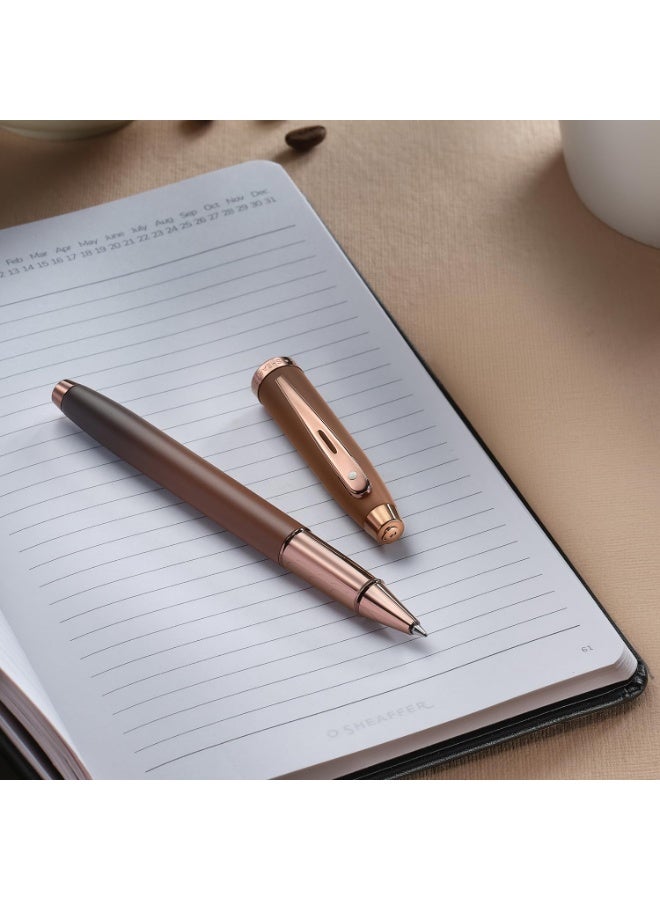 Sheaffer 100 9374 Coffee Edition Matt Brown Rollerball Pen with Regal Brown PVD Trims | Luxury Pen Gift Set1 - Image 2