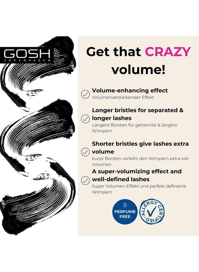 gosh ماسكارا بومباستيك كرازي 001 أسود شديد غوش كوبنهاغن - Image 3