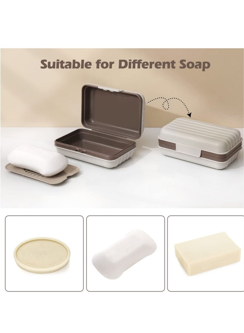 Excefore Travel Soap Holder Soap Box, 2 Pack Soap Container Case, Portable Bar Soap Dishes with Drain for Traveling, Camping, Hiking, Gym, Bathroom, Vacation, Outdoor Shower  - Image 4