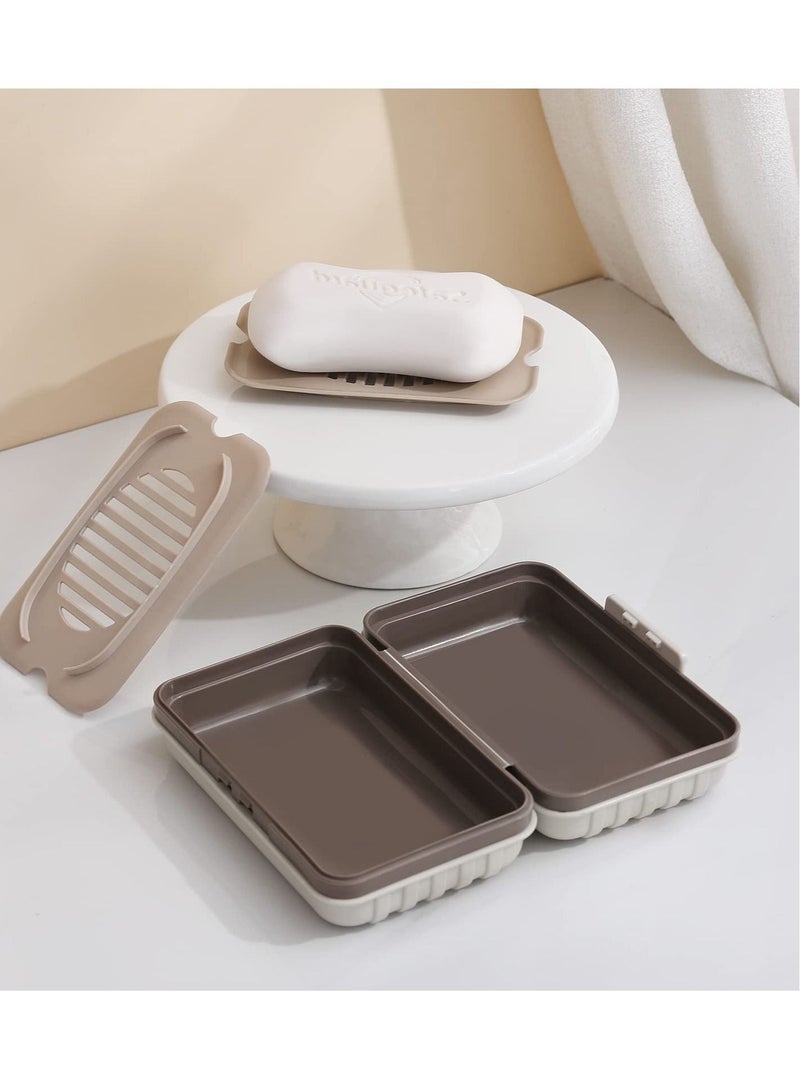 Excefore Travel Soap Holder Soap Box, 2 Pack Soap Container Case, Portable Bar Soap Dishes with Drain for Traveling, Camping, Hiking, Gym, Bathroom, Vacation, Outdoor Shower  - Image 3
