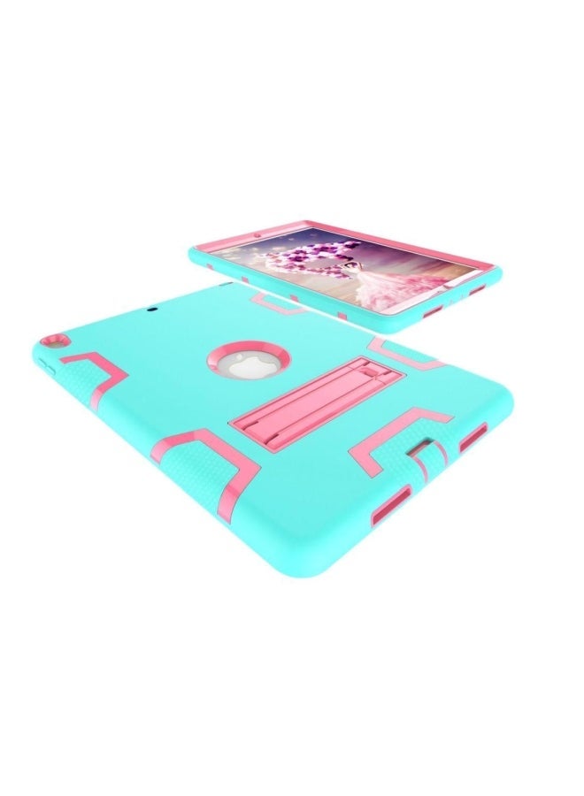 NIBEMINENT Protective Case Cover With Kickstand For Apple iPad Pro 10.5-Inch Black/Aqua  - Image 3