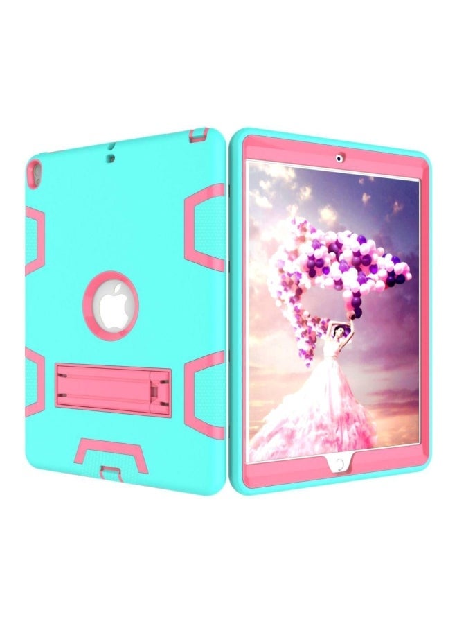 NIBEMINENT Protective Case Cover With Kickstand For Apple iPad Pro 10.5-Inch Black/Aqua  - Image 2