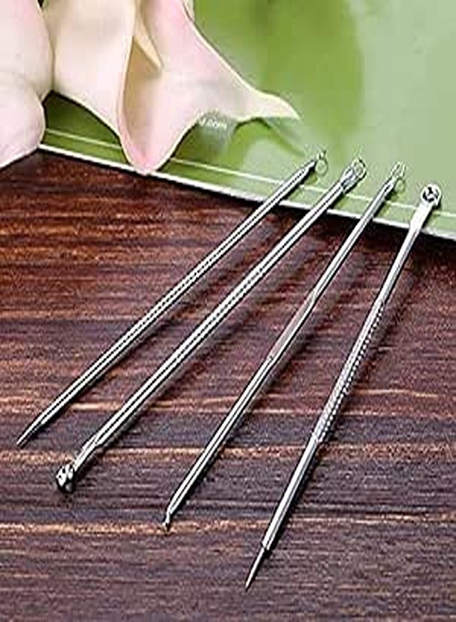 Generic 4Pcs Blackhead Pin Set Blemish Remover Kit Facial Pimple Acne Tool Comedone Extractor Facial Needle Blackhead Tool