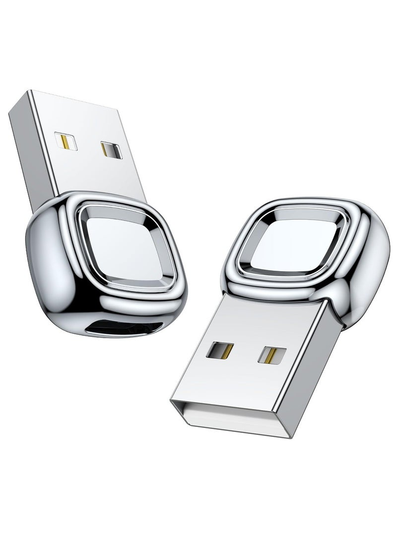 2 Pcs USB To C Adapter, C To USB Adapter, Converter For Apple Watch Ultra iWatch 7 8 9,iPhone 14 13 12 11 15 Plus Pro Max, AirPods, iPad Air,Samsung Galaxy S23 S22, Silver - Image 1