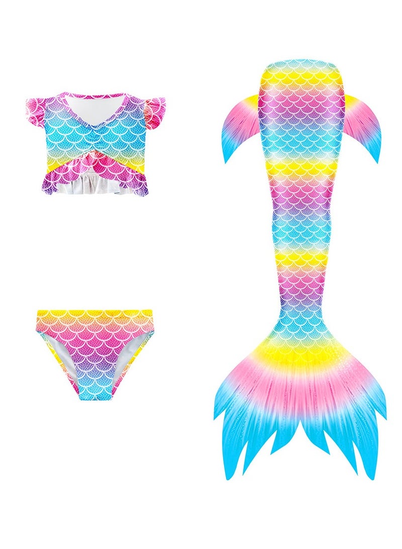 KUYING Children's Mermaid Swimsuit Bikini