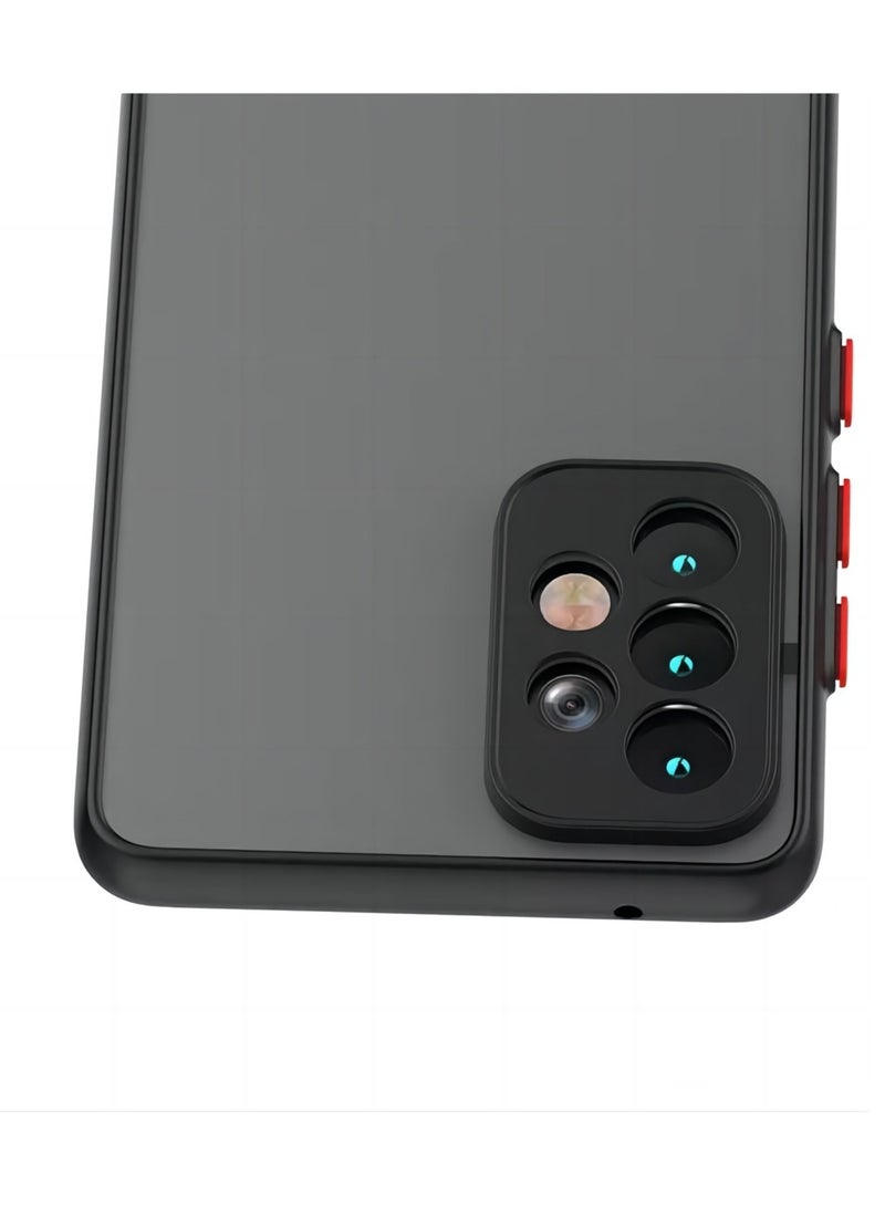 Color Fans Case for Samsung Galaxy A53 5G Frosted Anti Falling Cover Black - Image 2