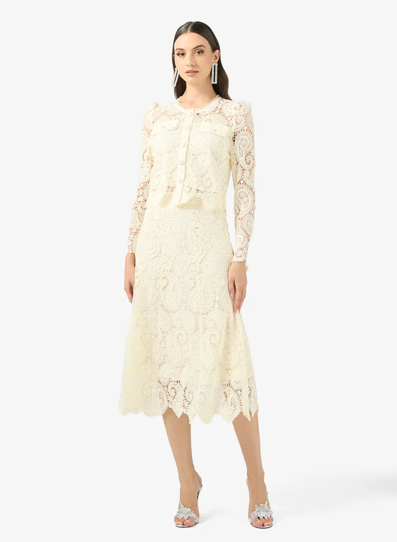 Lace Top & Skirt Set