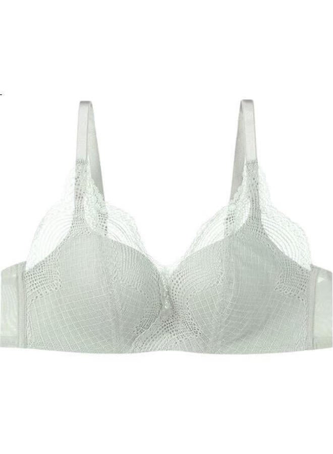 Embry Form Song Yi Same Style Comfortable And Supportive Lace Bra Small Chest Push-Up Bra Green Grn 80C - Image 1