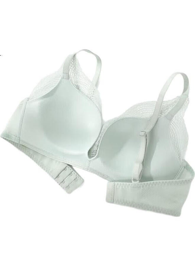 Embry Form Song Yi Same Style Comfortable And Supportive Lace Bra Small Chest Push-Up Bra Green Grn 80C - Image 3