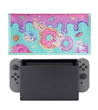 PlayVital Nylon Dust Cover, Soft Neat Lining Dust Guard, Anti Scratch Waterproof Cover Sleeve for Nintendo Switch & Switch OLED Charging Dock - Donut Odyssey - Image 5