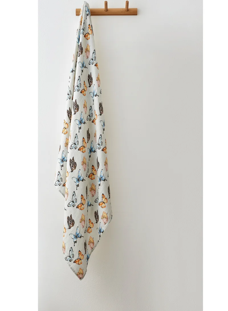 Anvi Baby Set of 2 Organic Bamboo Swaddle- Butterfly Dreams