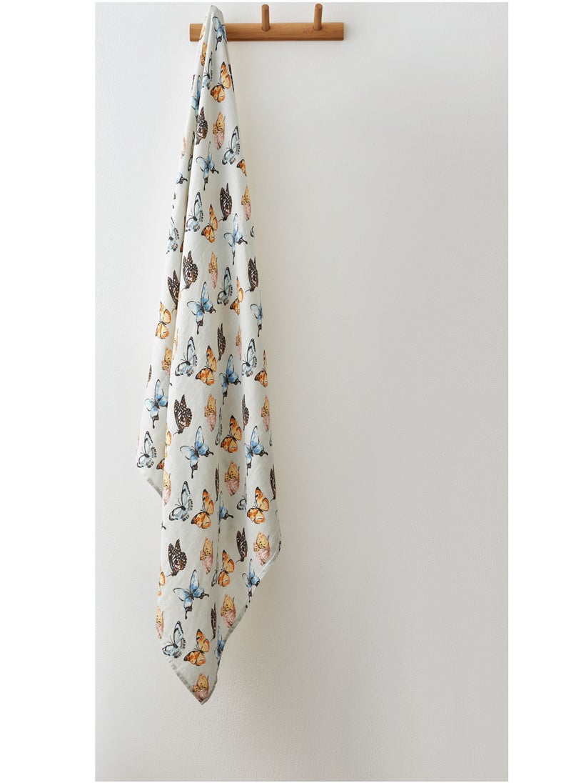 Anvi Baby Set of 2 Organic Bamboo Swaddle- Butterfly Dreams  - Image 3