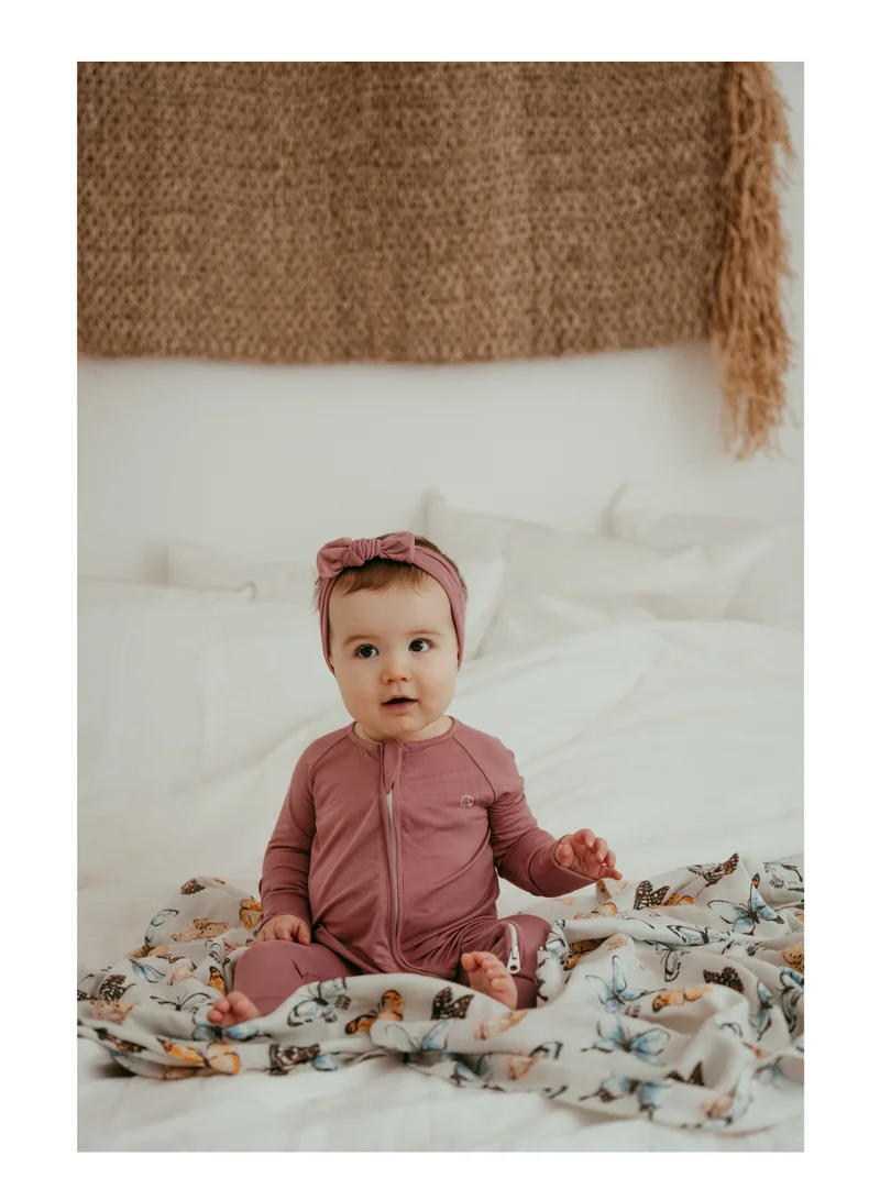 Anvi Baby Set of 2 Organic Bamboo Swaddle- Butterfly Dreams