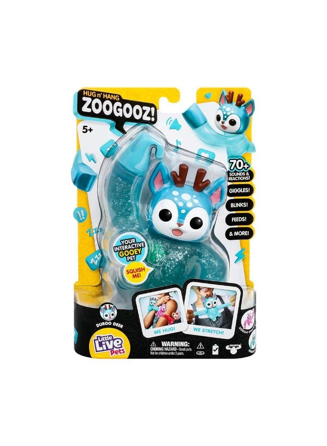 Little Live Pets Hug N’ Hang Zoogooz Duroo Deer Interactive Gooey Toy - Image 1
