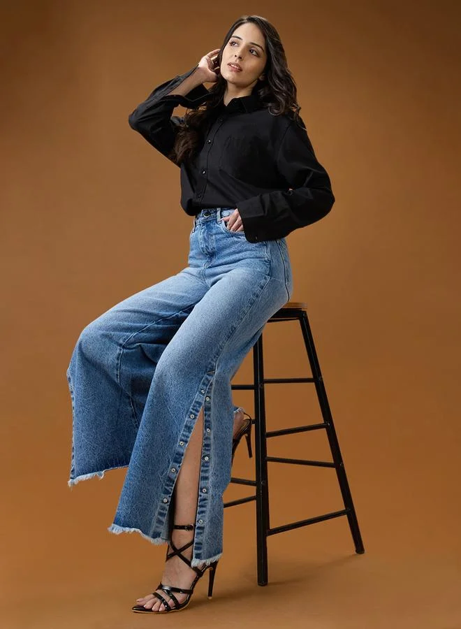 globus  Mid Rise Blue Denim Jeans for Women | Best Price UAE