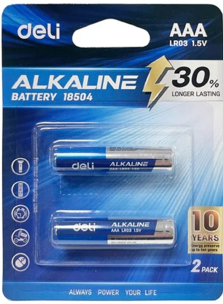 Deli بطارية ديلي AAA 1.5 فولت LR03 قطعتين - Image 2