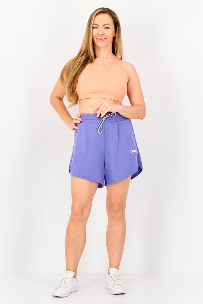 PUMA Women Sportswear Fit Training Shorts, Violet - Image 4
