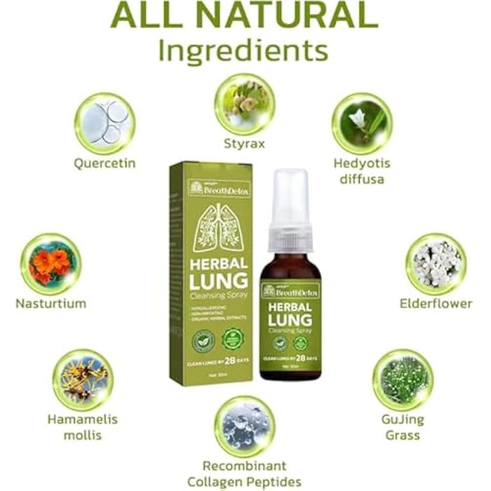 RCSCBC Breathdetox Herbal Lung Cleansing Spray,Breathdetox Herbal Spray,Natural Herbal Lung Essence,Herbal Lung Cleanse Mist - Powerful Lung Support (2pcs) - Image 3