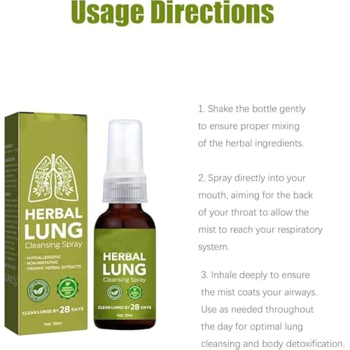 RCSCBC Breathdetox Herbal Lung Cleansing Spray,Breathdetox Herbal Spray,Natural Herbal Lung Essence,Herbal Lung Cleanse Mist - Powerful Lung Support (2pcs) - Image 5