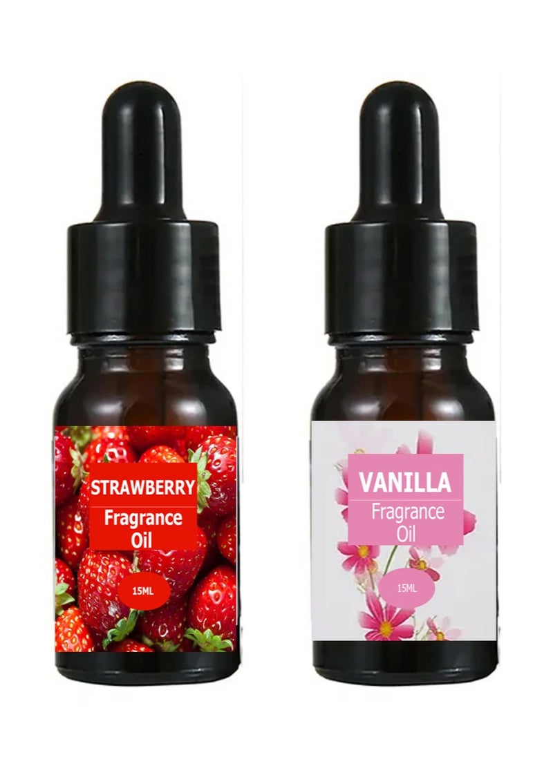 Lotus 2Pieces Home Fragrance Oil Vanilla Strawberry 15ml 