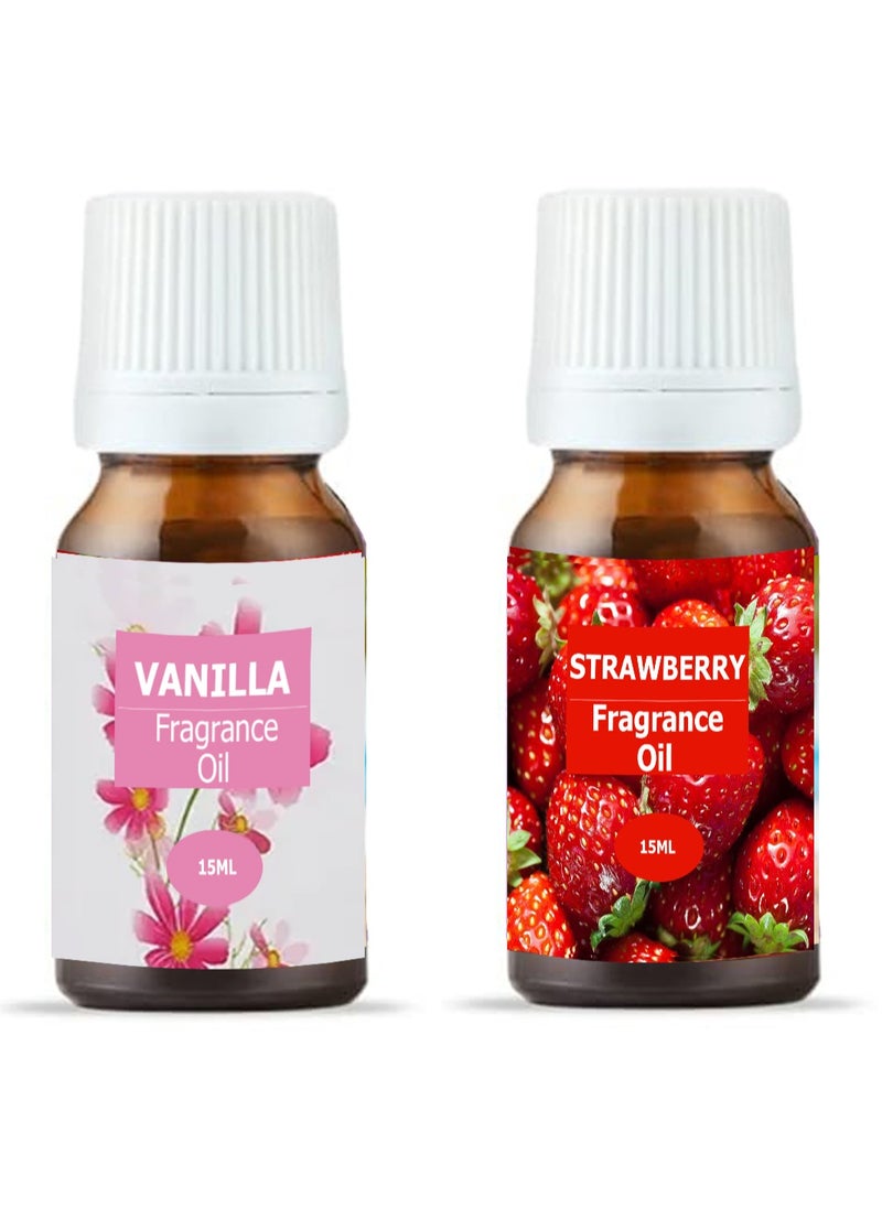 Lotus 2Pieces Home Fragrance Oil Vanilla Strawberry 15ml 
