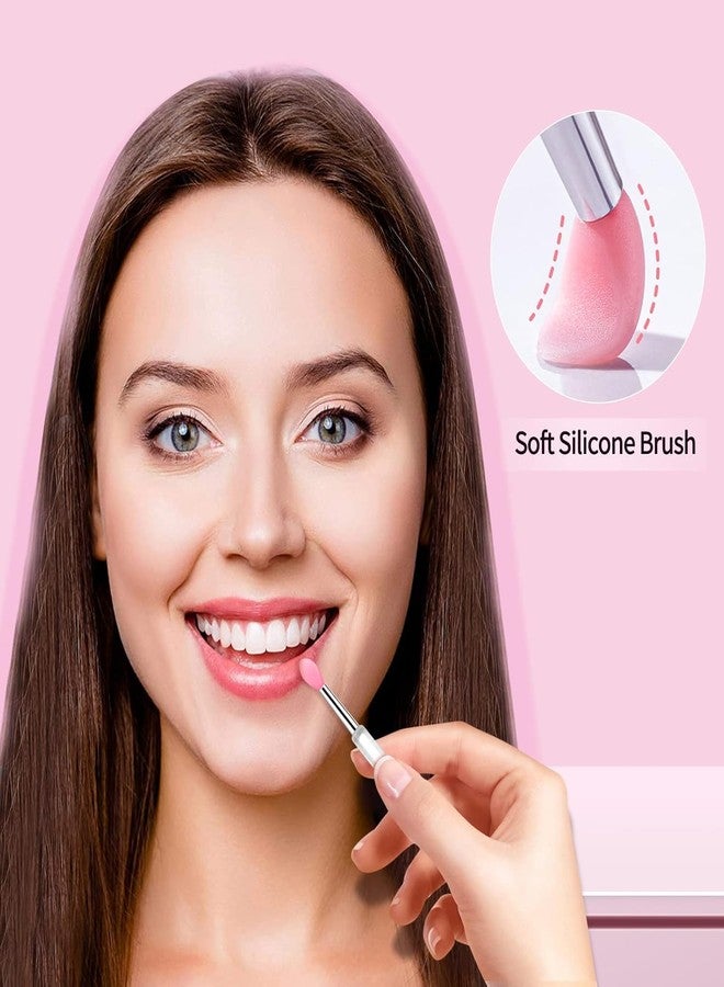 Tusmad Lipstick Brush Set - 2 Pcs Silicone Lip Applicators for Precise Lipstick, Gloss & Balm Application - Reusable Mask Brushes - White, Pink, Red Makeup Tools - Image 4
