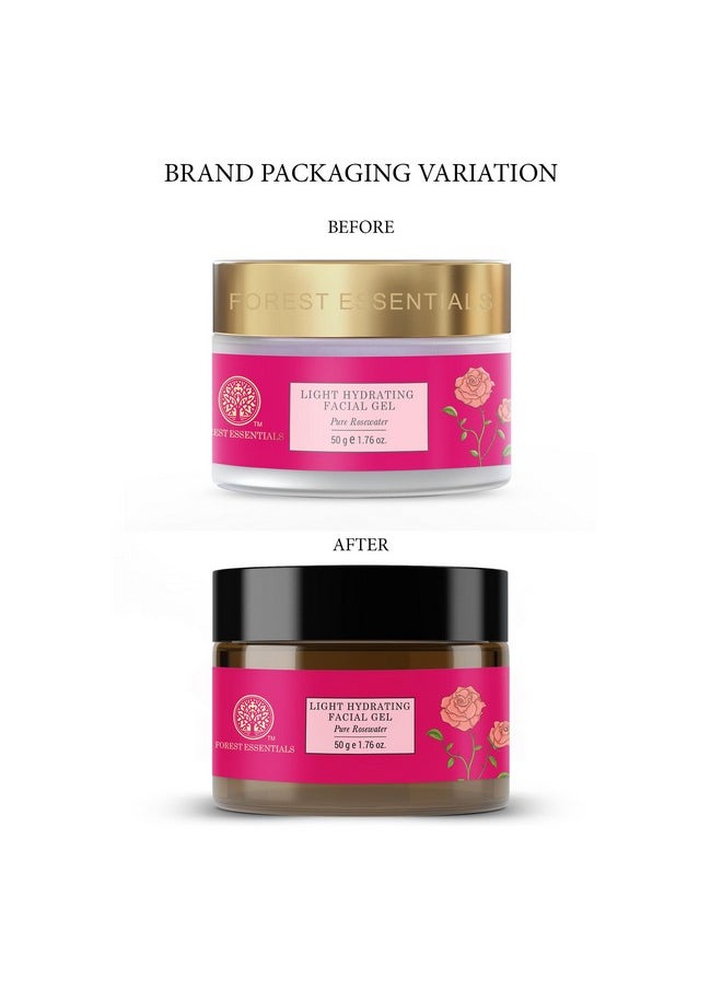 Forest Essentials - Light Hydrating Facial Gel Pure Rosewater | Natural Gel Moisturizer For Face | Cooling & Soothing Rosewater Gel | Ideal For Normal, Dry & Combination Skin | For Women & Men | 50 G - Image 1