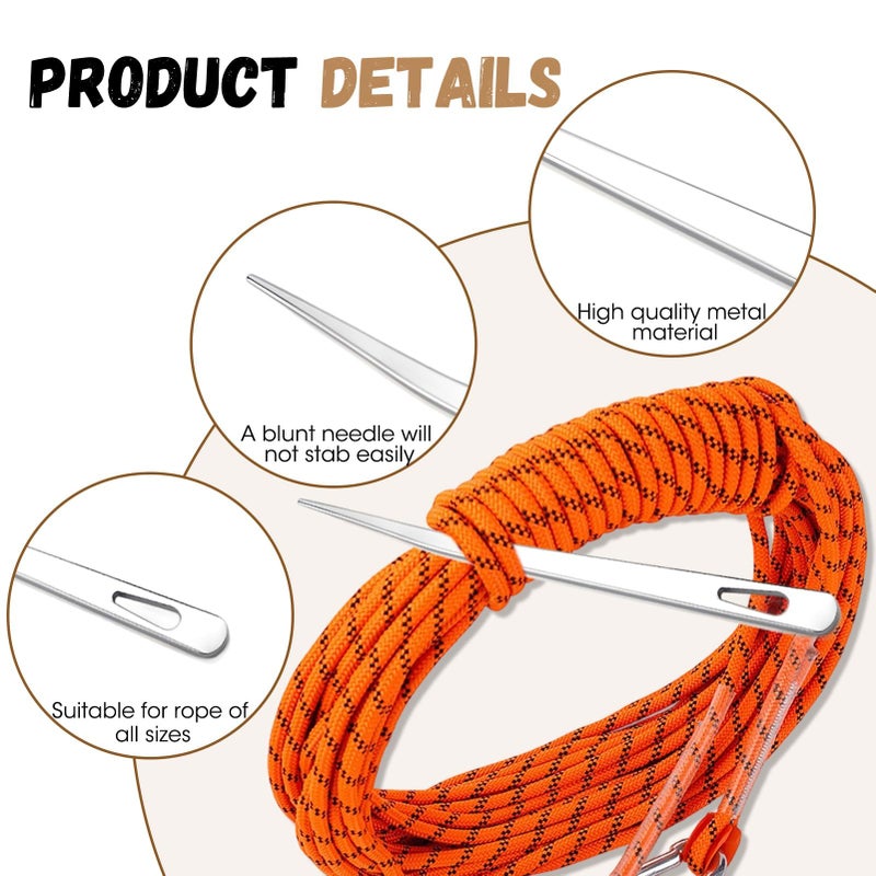 VILPKWMP Stainless Steel Marlin Spike and Paracord Needle Tool, Rope Pusher and Splicing Aid for Knot Tying, Sailing Rigging, Bushcrafting, Camping, and Paracord Crafting Projects (1 Pc) - Image 3
