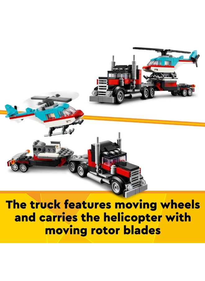 LEGO Creator Flatbed Truck with Helicopter Toy 31146 (270) Pieces  - Image 4