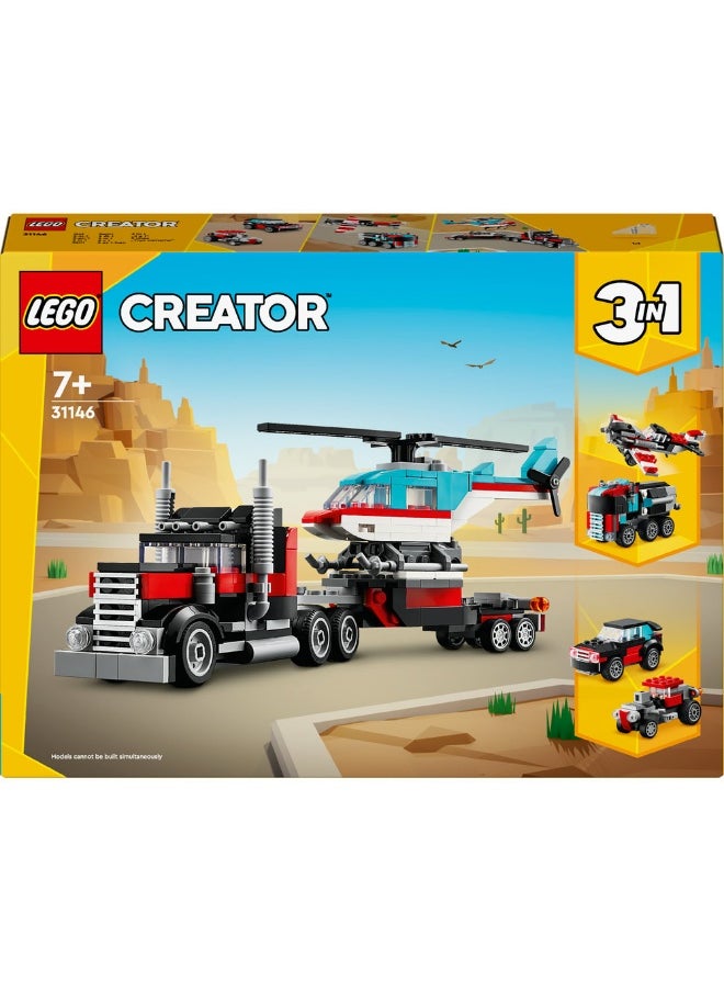 LEGO Creator Flatbed Truck with Helicopter Toy 31146 (270) Pieces  - Image 2