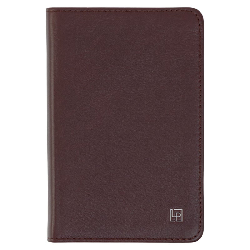 Leatherpress دفتر ملاحظات جلدي كلاسيكي من ليذربريس، غلاف ورقي، بني كاكاو، جيب (3.8 بوصة × 5.7 بوصة)، صفحات مسطرة، مجموعة هيريتيج، فهرس مع صفحات مرقمة. - Image 1