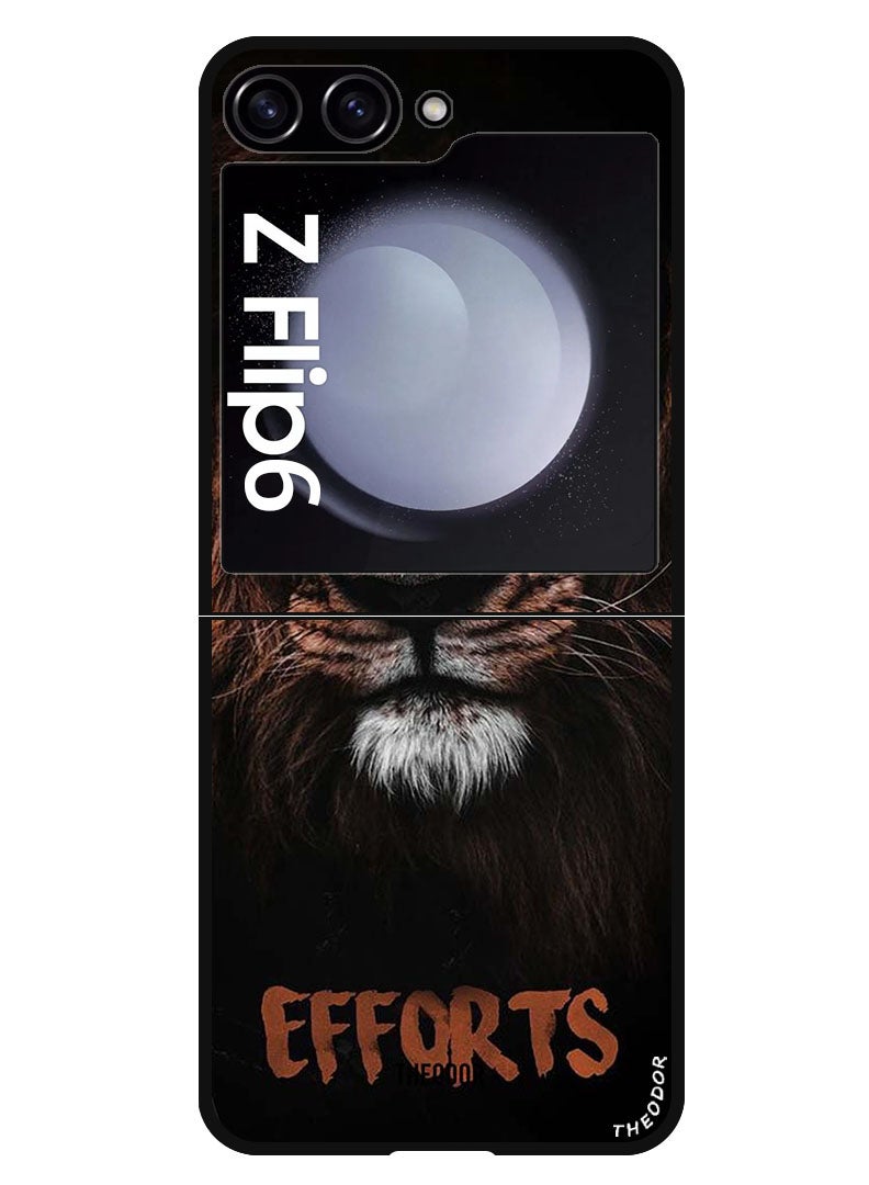 Theodor Protective Case Anti Scratch Shock Proof Bumper Cover For Samsung Galaxy Z Flip 6 Efforts - Image 1