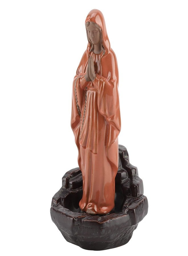 Haofy Ceramic Incense Holder, Incense Cones Backflow Smoke Jesus Virgin Incense Holder with 10 pcs Cones Stick Home Decoration Handicraft Gift Easter Mary Statue Waterfall (Virgin) - Image 4