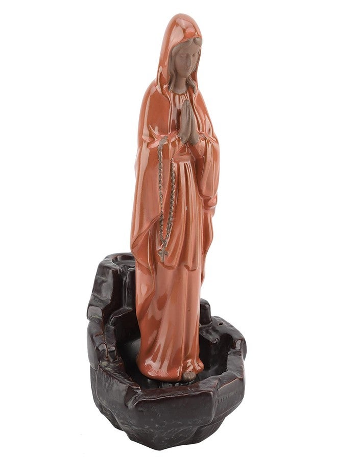 Haofy Ceramic Incense Holder, Incense Cones Backflow Smoke Jesus Virgin Incense Holder with 10 pcs Cones Stick Home Decoration Handicraft Gift Easter Mary Statue Waterfall (Virgin) - Image 5