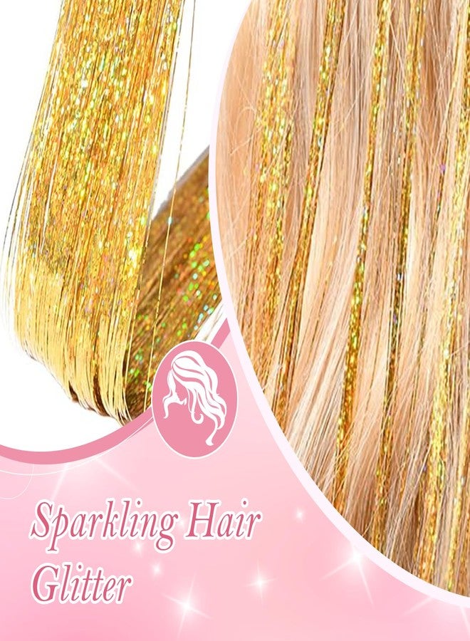 BendJoy® 6-Piece glitter Clip-in hair tinsels for women Vibrant Colors | Tangle-Free | Lightweight | Shimmering Strands | Easy to Apply | Party Hair Accessories - Image 3
