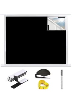 YOUGE Blackout Curtain, 5 Pcs Set Blackout Shade with Velcro Strips, Portable Blackout Window Cover for Bedroom, Travel, Baby Nursery 145cm x 200cm  - Image 1
