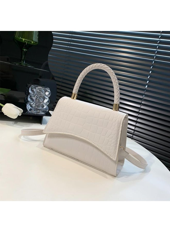 Yogodlns Yogodlns Retro Women Bag Western Style Shoulder Bag Handbag Korean Version Crocodile Pattern Small Square Bag Fashion And Simple Crossbody Bag
