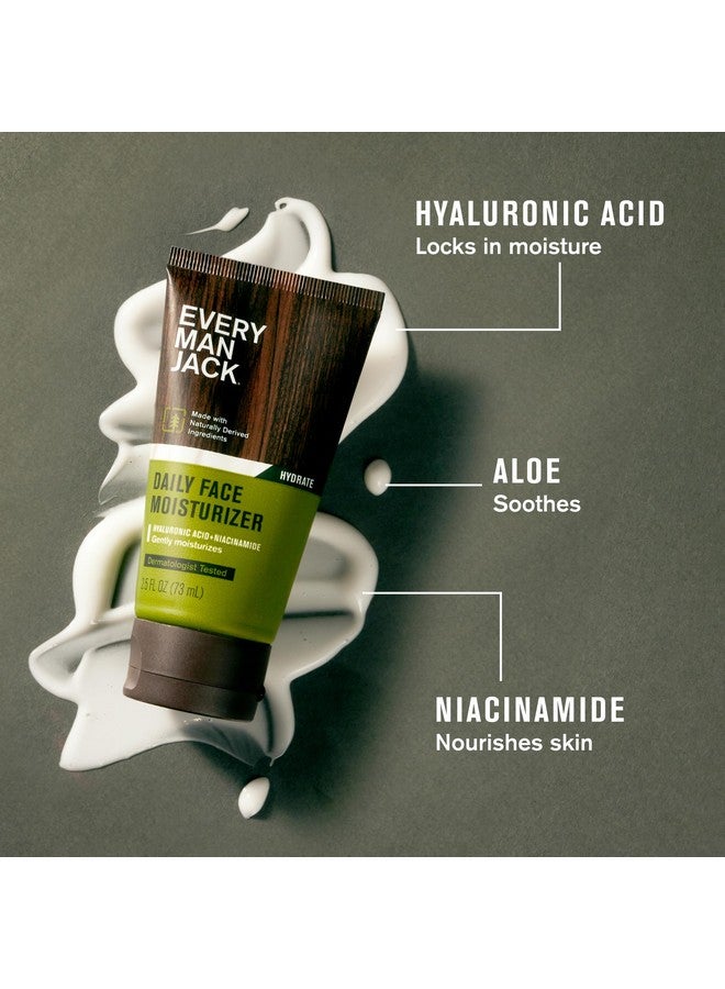 Every Man Jack Daily Face Wash & Lotion Set Deeply Cleanse Moisturize And Revive Dry Tired Skin With Hyaluronic Acid Niacinamide And Aloe Vera 2Pack  - Image 4