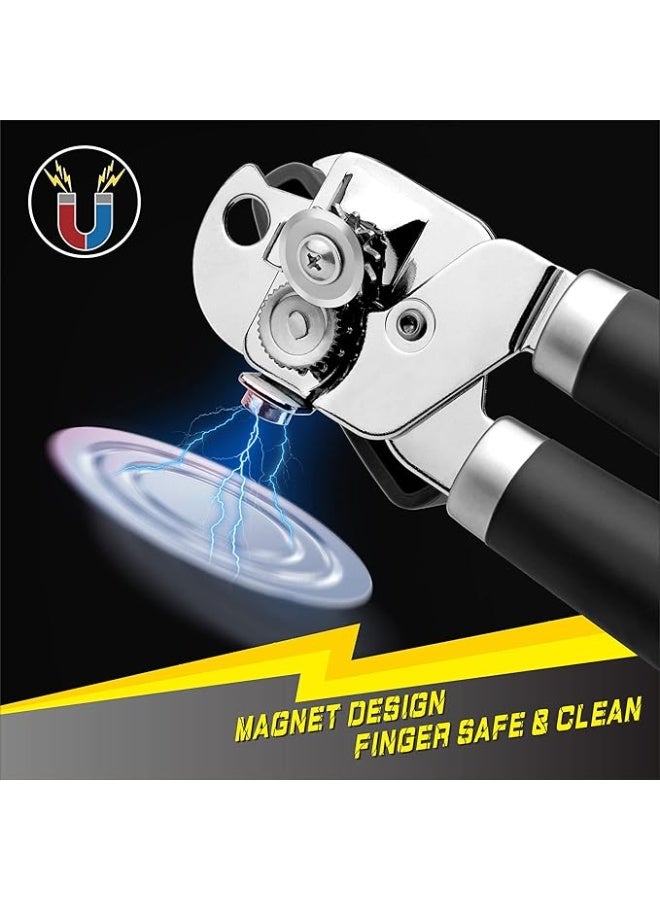 PrinChef Can Opener Manual, Can Openers with Magnet, No-Trouble-Lid-Lift, Handheld Can Opener Smooth Edge with Sharp Blade | Can Openers with Large Effort-Saving Handles, Easy Grip & Heavy Duty, Black - Image 5