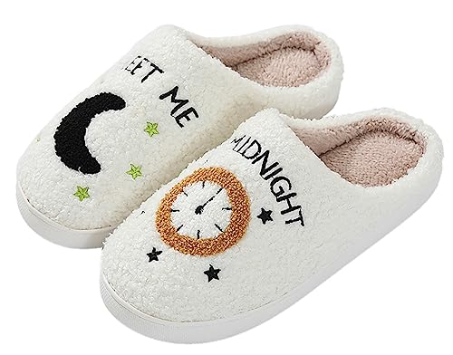 Tellrain Women Slippers Cute Pattern Big Heart Mushroom Warm Soft Bedroom Shoes Fuzzy Closed Toe Sandals Non Slip House Bedroom Slippers - Image 1