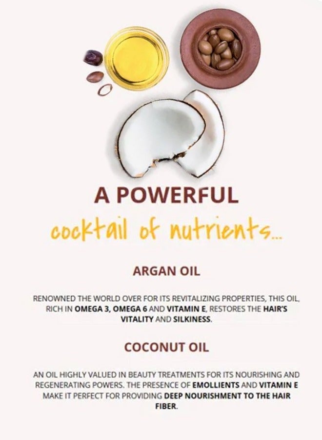 Yellow Nutritive Mask with Argan And Coconut 500ml - Image 3
