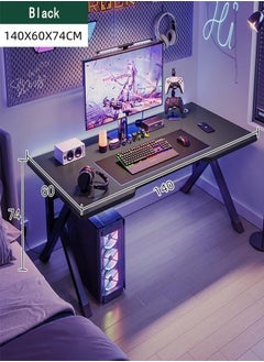 OHAHO K Shaped Gaming Desk 140cm Computer Table Home Office Computer Desk Table Large Desktop Easy to assemble  - Image 4