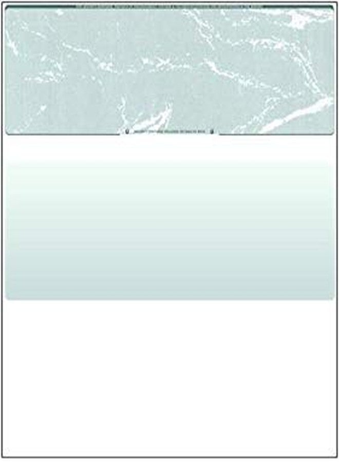 Compuchecks 500 Blank Check Stock - Check on Top - Green Marble - Image 2