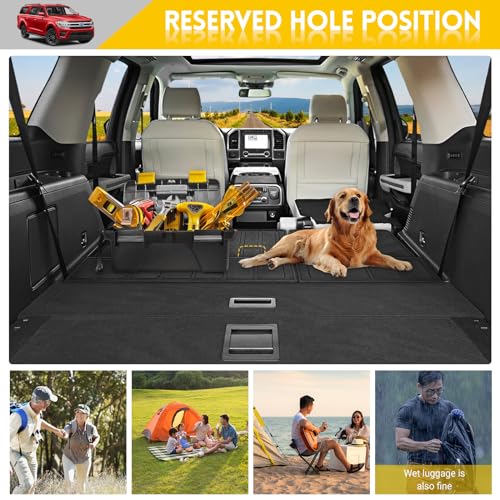 JTYZSM Backrest Mat for 2018-2024 Ford Expedition Max/Lincoln Navigator L Cargo Mat All Weather Rear Seat Back Cover Mat Cargo Liner for 18-24 Ford Expedition Max/Lincoln Navigator L Accessories - Image 5